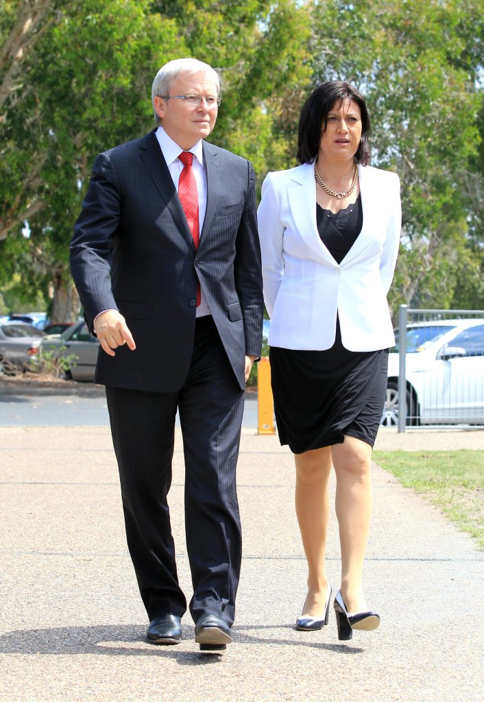 Prime Minister Kevin Rudd with local Federal Member Justine Elliott, in Tweed Heads Prime Minister Kevin Rudd with local Federal Member Justine Elliott, in Tweed Heads